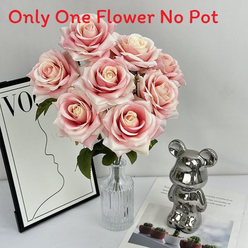 Handmade Faux Rose Flower Decor With Silk Material For Home And Event Styling