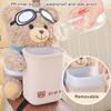 Plush Bear Shape Automotive Tissue Dispenser and Trash Can With Shake Proof Mounting and Leakproof Inner Container