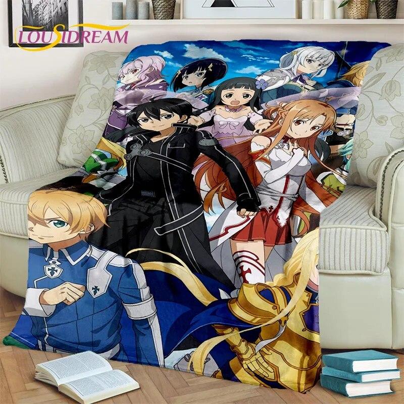 SAO роман мультфильм Sword Art Online одеяло, мягкое одеяло для дома, спальни, кровати, дивана, пикника, путешествия, офиса, одеяло, детское одеяло