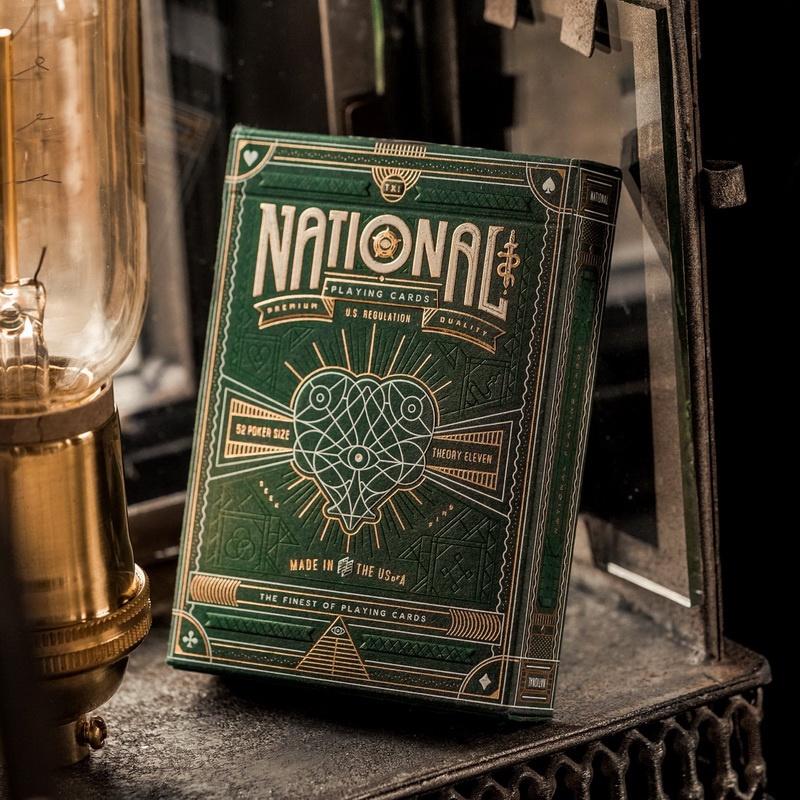 Theory11 National Playing Cards Green/Black Bicycle Deck Card Games Magic Tricks