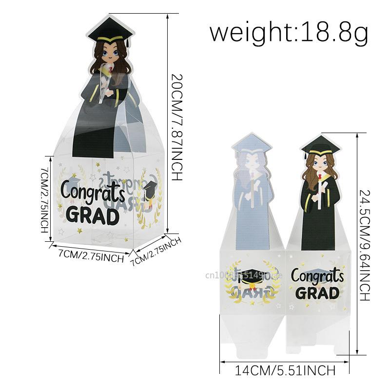 20/10pcs Graduation Party Favor Box Happy Graduation Party Decor for Class of Grad Celebration Party Supplies Candy Box