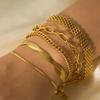 18K Gold Stainless Steel Chain Bracelet - Elegant DIY Jewelry for Women