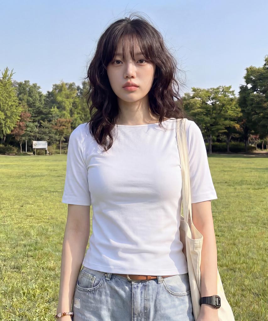 BASIC HOUSE Women'S Modal Spandex Boat Neck Slim Fit Short Sleeve T-Shirt White