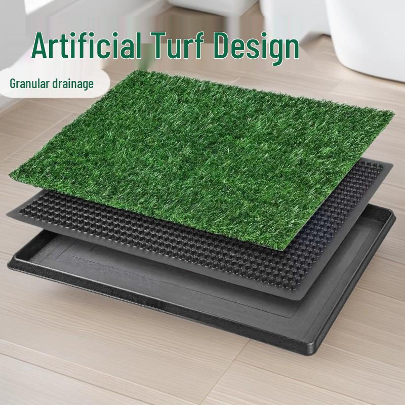 Pet Dog Grass Mat Toilet: 20x25 Inch Drainage Pellets for Designated Spot Training and Dog House Use.