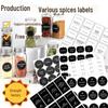 Cross-Border Waterproof Spice Jar Labels: English Kitchen Seasoning Stickers for Food Classification