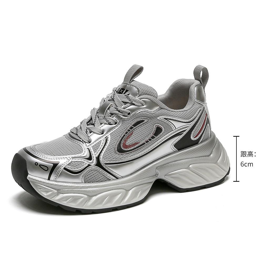 Summer New Dad Shoes Thick Sole Heightened Versatile Women's 2025 Popular Casual Shoes Soft Sole Not Tired Feet Sports Shoes