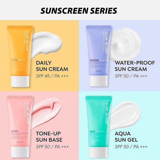 A'PIEU Чистый Блок Натуральный Водостойкий Солнцезащитный Крем SPF50+ PA+++ 50 мл