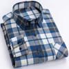 Свободная мужская клетчатая рубашка S~6XL, с длинным рукавом, на осень-весну, мягкая, стандартного кроя, 100% хлопок, байковая, повседневная одежда для мужчин