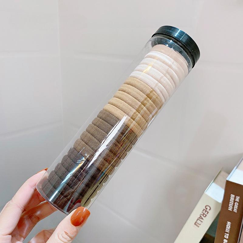 20 шт. простых корейских резинок для волос в стиле инс, женские эластичные резинки для волос, высокоэластичные, прочные, толстые, бесшовные резинки для волос