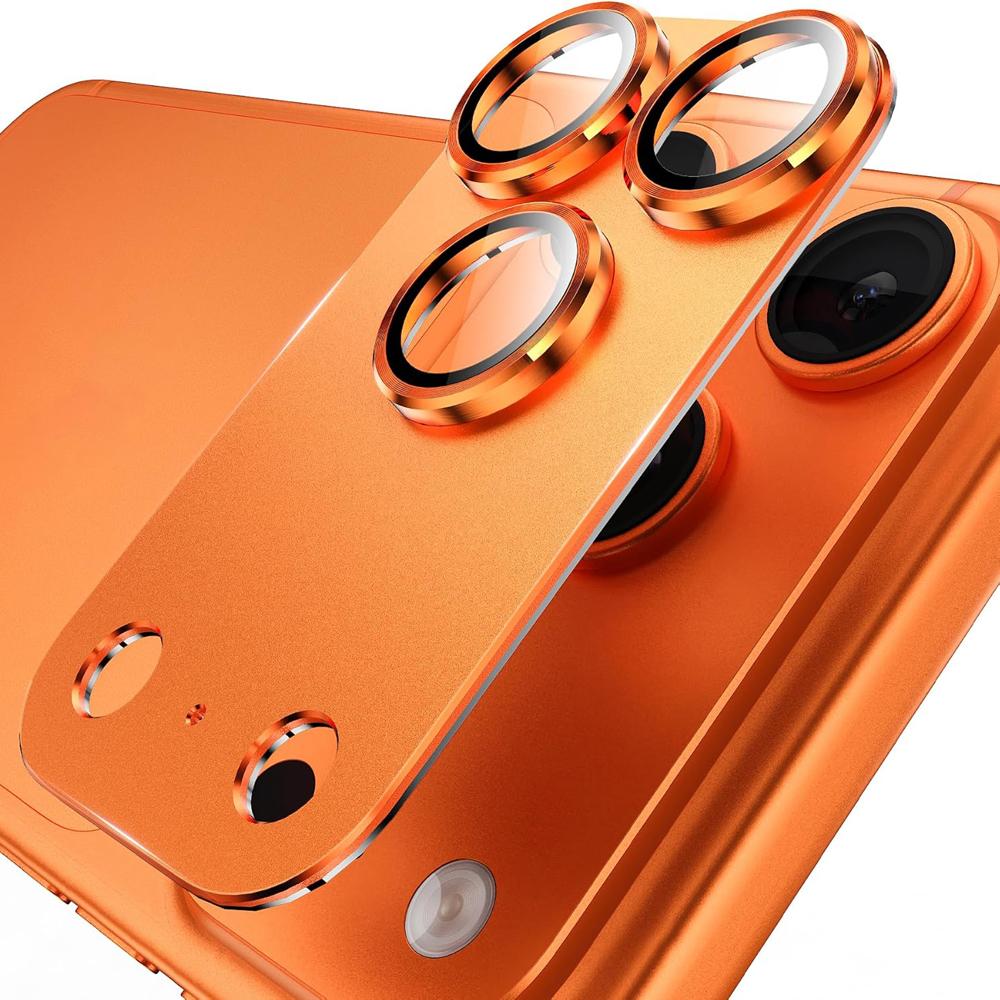 2 комплекта Роскошная металлическая защита объектива камеры для iPhone 17 16 15 14 Pro Max Алюминиевый сплав Пленка для камеры Оригинальный цвет Защита объектива из закаленного стекла