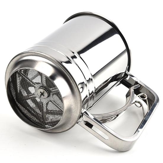 Сито для муки Сито для муки из нержавеющей стали Ручное сито для муки Двухслойное