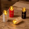 Resuable Christian Cross Candles Waterproof Realistic Flame Candles  Church Use