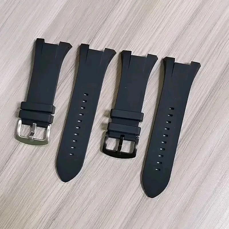 Для Ar-mani Силиконовый ремешок для часов AX1803 AX1802 AX1042 AX1050 AX1084 AX1108 Мужская вогнутая часовая цепочка Резиновый спортивный ремешок 31X14 мм