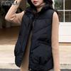 Women's Fashion Casual Fall Winter Solid Color Print Sleeveless Jackets & Coats Down Coats