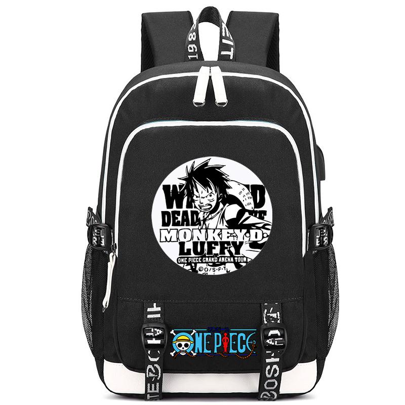 Аниме One Piece Charge Универсальная сумка Сумка для документов для мальчиков и девочек Обратно в школу сумка для книг Большая вместимость Студенческая сумка Гоку для мужчин и женщин Дорожная сумка для отдыха