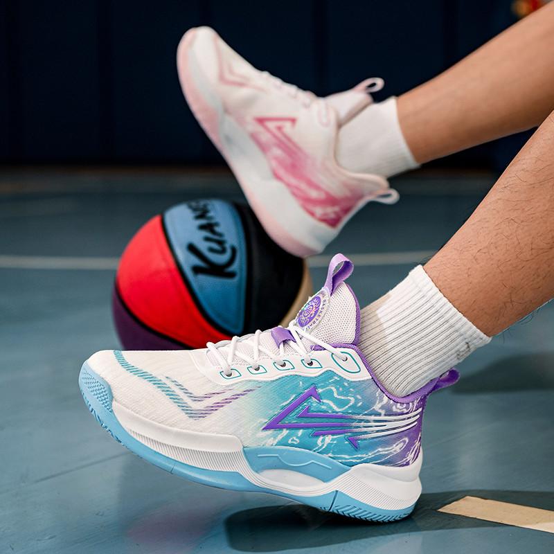 Mandarin Duck Two-color Basketball Shoes, Teenagers and Older Children, Actual Combat, Cement Game Training Shoes, Students, Sports Shoes, Men