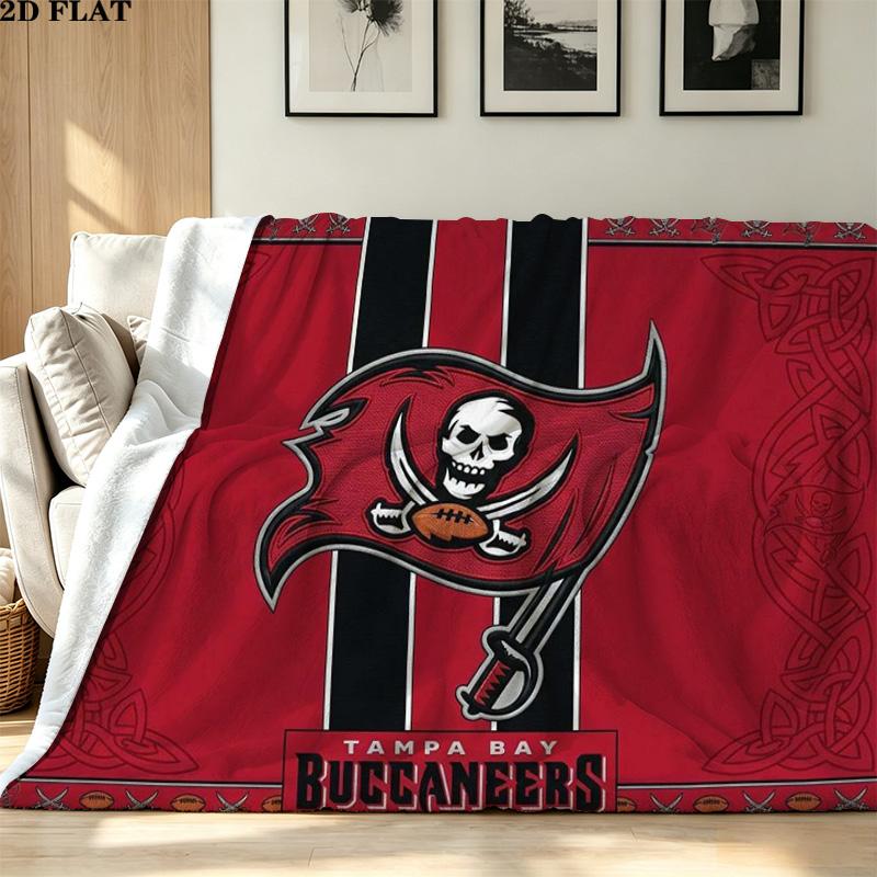 Tampa Bay Buccaneers Print Flannel Blanket High Quality Warm Comfortable Cover for All Seasons Perfect for Gifts Home Decor