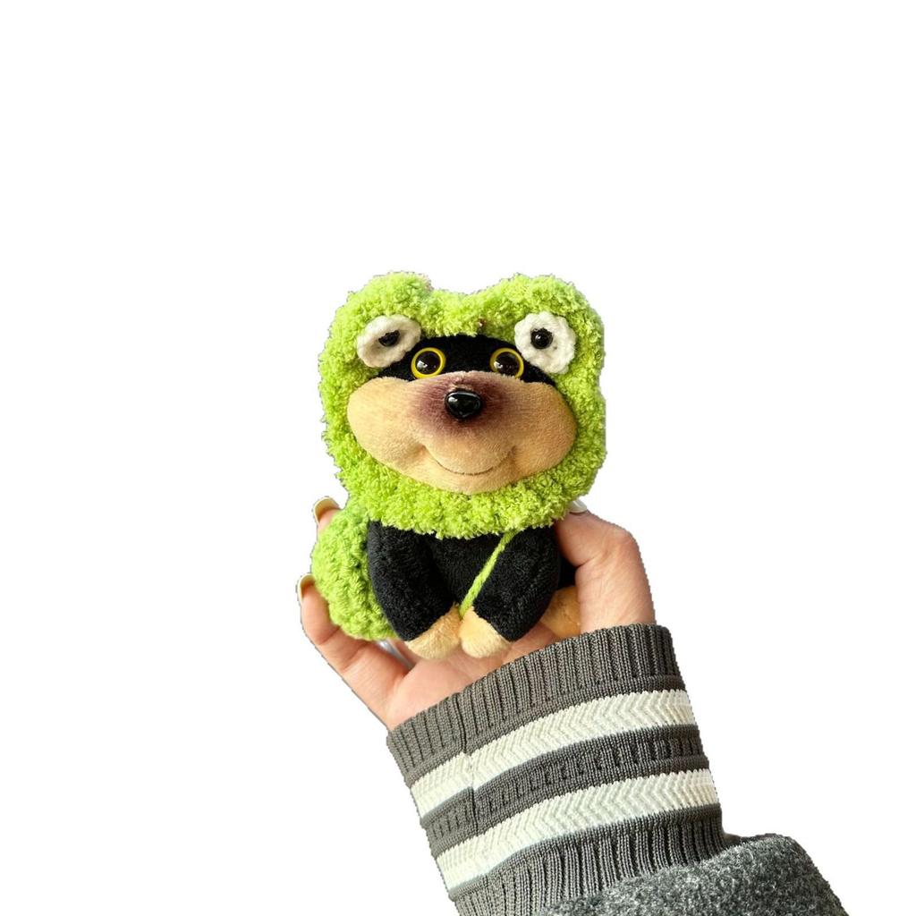 Adorable Bee Puppy Backpack Charm Keychain Plush Pendant for Women