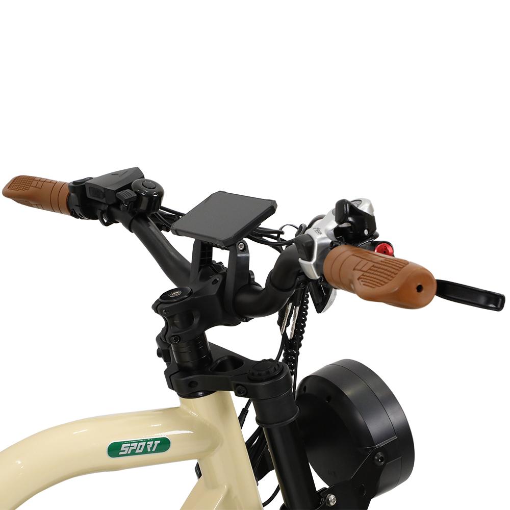 Электрический велосипед Взрослый Onesport W66 20" 500W Мотор Полная амортизация Ebike 48V 13.5AH Максимальный запас хода 100км Нагрузка 180кг Бежевый