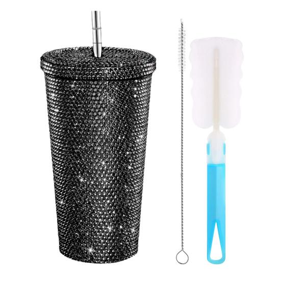 Блестящий стакан с кисточкой, стразами, заклепками, стакан из нержавеющей стали, термокружка, игристая термокружка, подарки на день рождения для мамы и жены