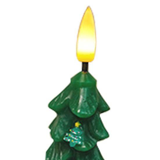 6Pcs LED Flameless Tree Taper Candles with Remote 5.12" Real Wax Flickering Candles with 3D Flame Wick Battery Operated Candlesticks for Holiday Decor
