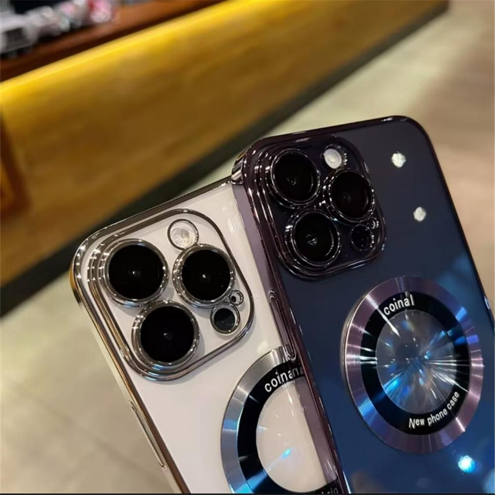 Роскошный магнитный прозрачный чехол для Magsafe с беспроводной зарядкой для Iphone 14 Pro Max Plus 12 13, жесткий защитный чехол для ПК