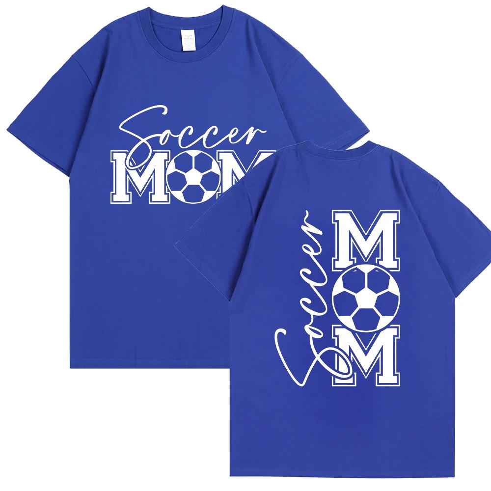 Soccer Mom T-shirt for Women Summer Harajuku Fashion Football Match Graphic Y2k Tops O Neck Short Sleeve Tees Female Clothing