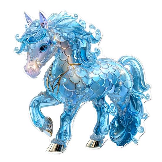 2D Акриловая Подвеска Лошадь Плоская Мультяшная Подвеска Лошадь Брелок Шарм Красочное Украшение Лошадь для Рюкзака Украшение Рождественской Елки