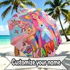 Custom Name Personalized Karol G Print Umbrella, Auto Open Close, 8‑Rib Sturdy Frame, Commute Camping Hiking Use, Birthday Gift