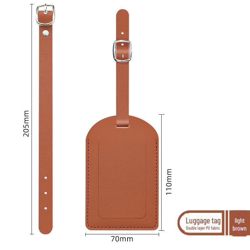 Шикарная бирка для багажа PU Li: Утолщенный, анти-потеряющийся, легкий, однотонный с логотипом