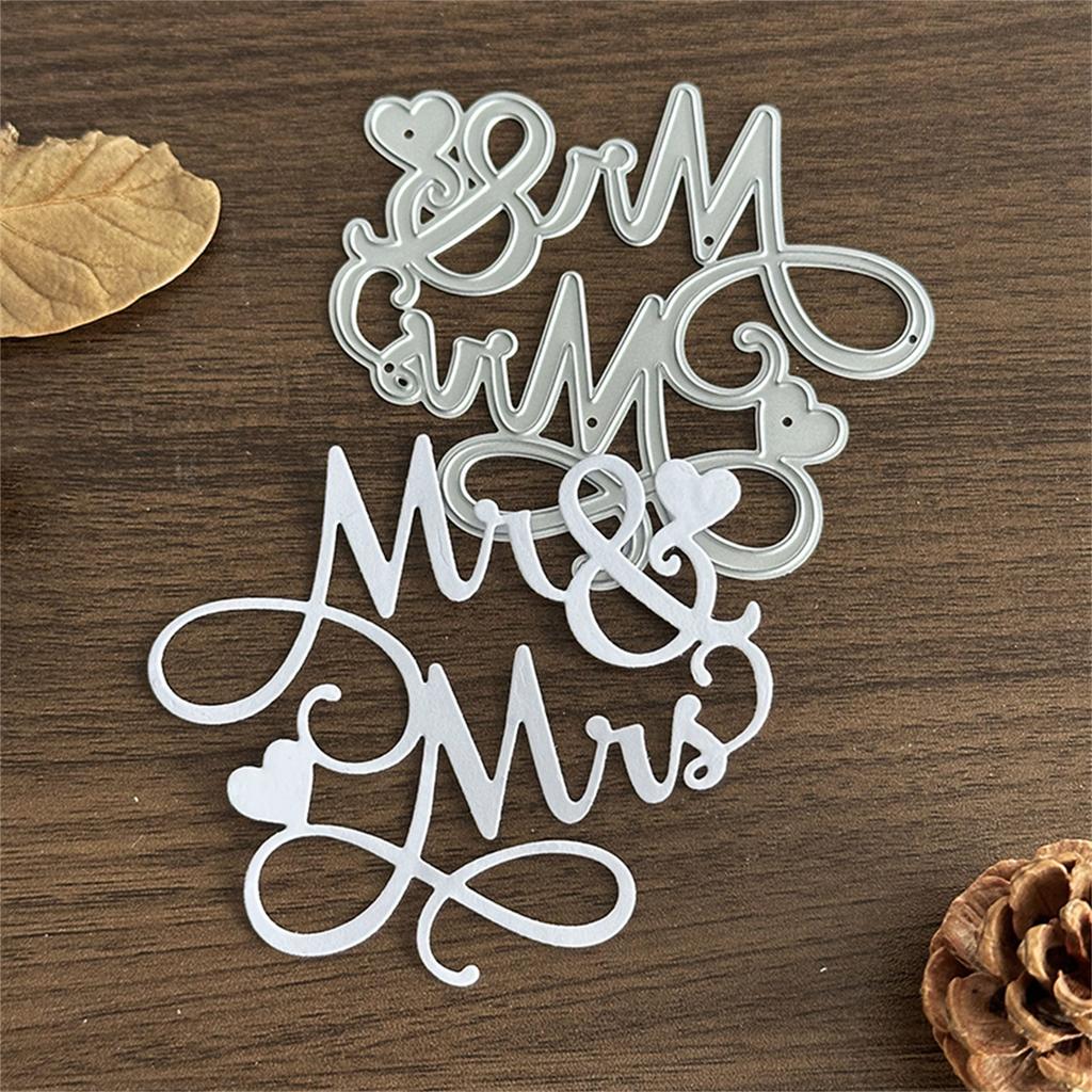 Сердце Мистер Миссис Металлические Вырубные Формы Углеродистая Сталь Режущие Формы Трафареты для Тиснения для Открыток Фото Скрапбукинг Украшения