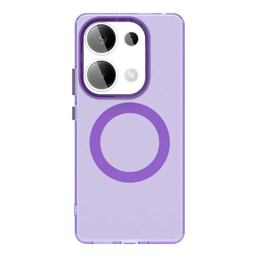 Матовый чехол Magsafe для телефона Xiaomi Poco M6 Pro 4G M6 Plus 5GЗащитный чехол Магнитная беспроводная зарядка Ударопрочная задняя крышка