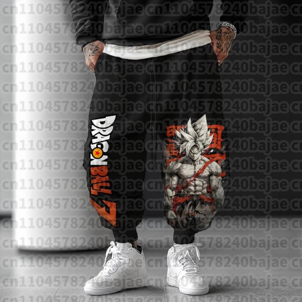 Унисекс Однотонные Штаны Dragon Ball Сон Гоку 2026 Летняя Новинка Харадзюку Аниме Принт Американский Хип-хоп Свободные Повседневные Штаны