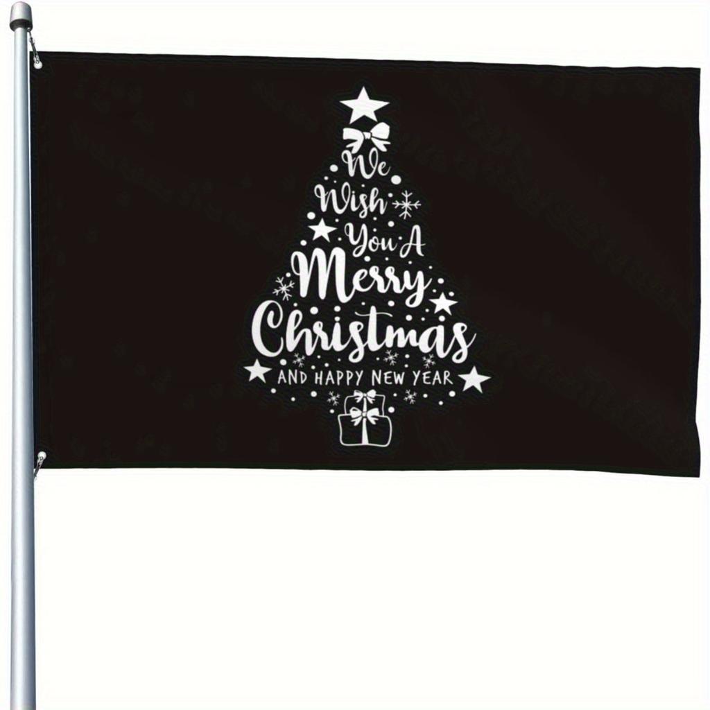 1pc Multi-size Optional Merry Christmas Flag, Outdoor/indoor Flag, Yard Decoration, Garden Decoration