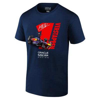 Icon Sports Официальная лицензированная хлопковая футболка Oracle Red Bull Racing для взрослых, темно-синяя 620