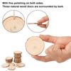 30Pcs Natural Wood Slice Round Rustic Wood Pieces Craft Wood Circle Kit Party Unfinished Wooden Slices Decoration for DIY