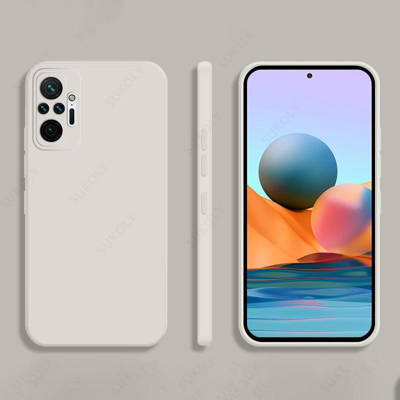 Квадратный чехол для телефона для Xiaomi Redmi Note 10 Pro Max 10S Funda Note10 S 4G Матовый силиконовый мягкий чехол