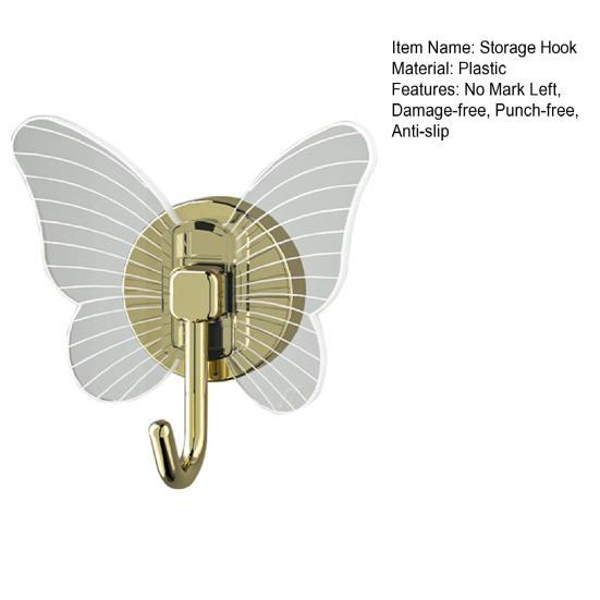 Wall Storage Hook Strong Adhesive Removeable No Mark Left Damage-free Punch-free Anti-slip Moisture-proof Waterproof Organization Hook