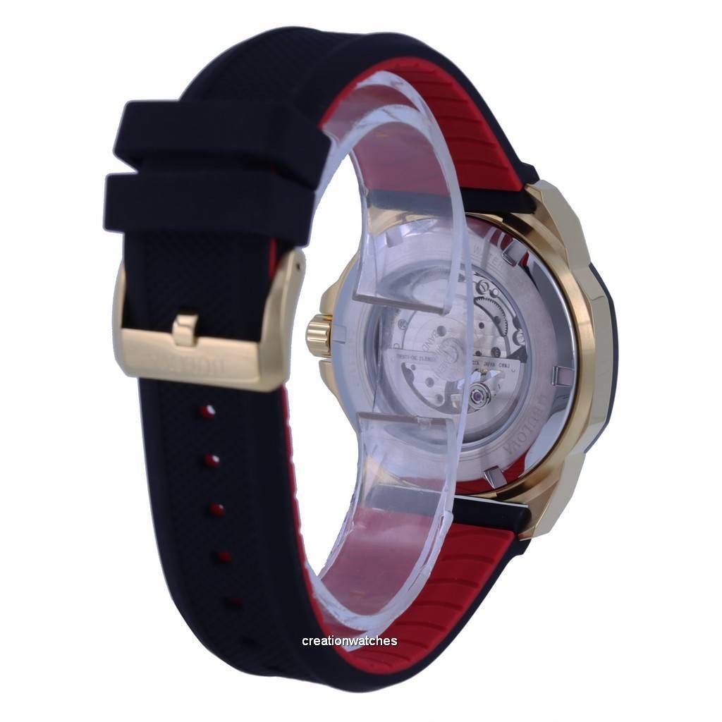 BULOVA Автоматические мужские часы для дайверов Marine Star с открытым сердцем и черным циферблатом 98A272 200M