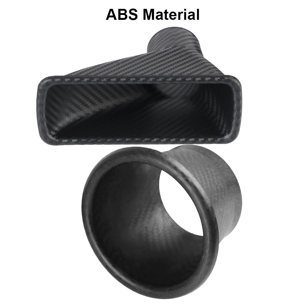 Автоаксессуары Набор воздухозаборных патрубков Комплект воздуховодных трубок Турбо воздухозаборник Круглые/Квадратные насадки Универсальная система воздухозаборника переднего бампера автомобиля