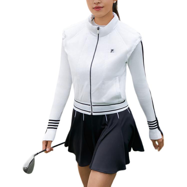 Fila Серия Гольф Линия Воротник-стойка Повседневный Пуховый Жилет Женский жилет Нефритово-белый A11W315905FWT