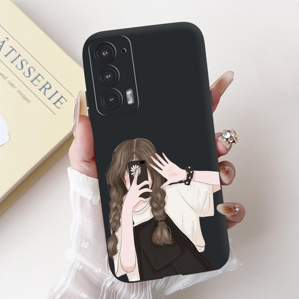 Для телефона Edge 20 20Pro 20Lite Чехол Для Motorola Edge 20 Pro Чехол Силиконовый Роскошный Модный Любовь Милый Кот Девушка Забавный Крутой Расписной