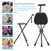 Folding Cane with Seat LED Light Portable Seat Aluminum Alloy Walking Stick 5