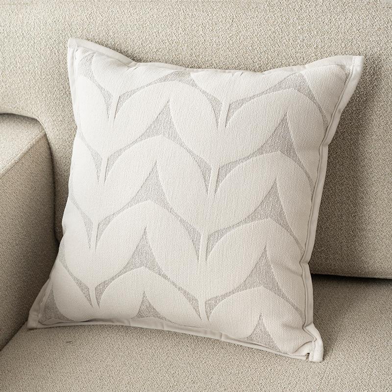 Nordic Plant Floral Pillow Cover Textured Jacquard Cushion Case for Sofa Bedroom Office Home Decor