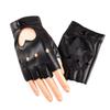 Solid Color Y2k Leather Gloves Harajuku Half Finger Mittens Women Leather Gloves  Motorcyclist