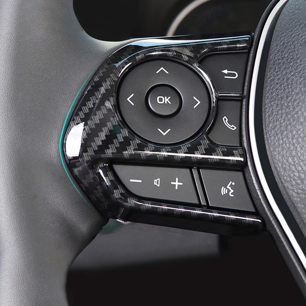 2 шт. Автомобильный руль кнопки панели крышка отделка наклейка для Toyota RAV4 Corolla E210 2019 2020 2021 2024 RAV 4 XA50 аксессуары