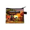 Minecraft zipper coin purse polyester printed children's small purse student portable storage bag