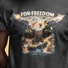 FOR FREEDOM Eagle T-Shirt, Patriotic American Pride Graphic Tee
