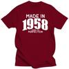 Men WomenMade In 1958 Unisexs T Shirt Funny 60th Birthday Gift Present Top Summer Short Sleeves Fashiont