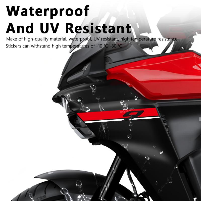 POSFIRA Motorcycle Front Fairing Sticker Vinyl Decals for Yamaha Tracer 9 Tracer9 2025 Motorbike Decoration Accessories